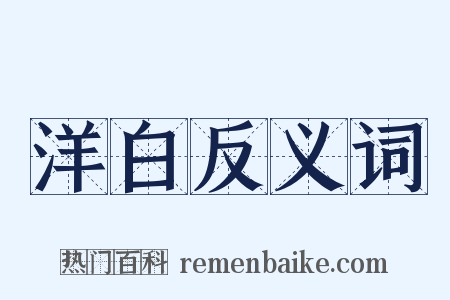 洋白反义词是什么意思的图片
